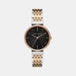 Women Quartz Black Dial Analog Stainless Steel Watch AX5911