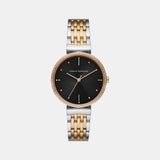 Women Quartz Black Dial Analog Stainless Steel Watch AX5911