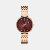 Zoe Women Quartz Black Dial Analog Stainless Steel Watch AX5912