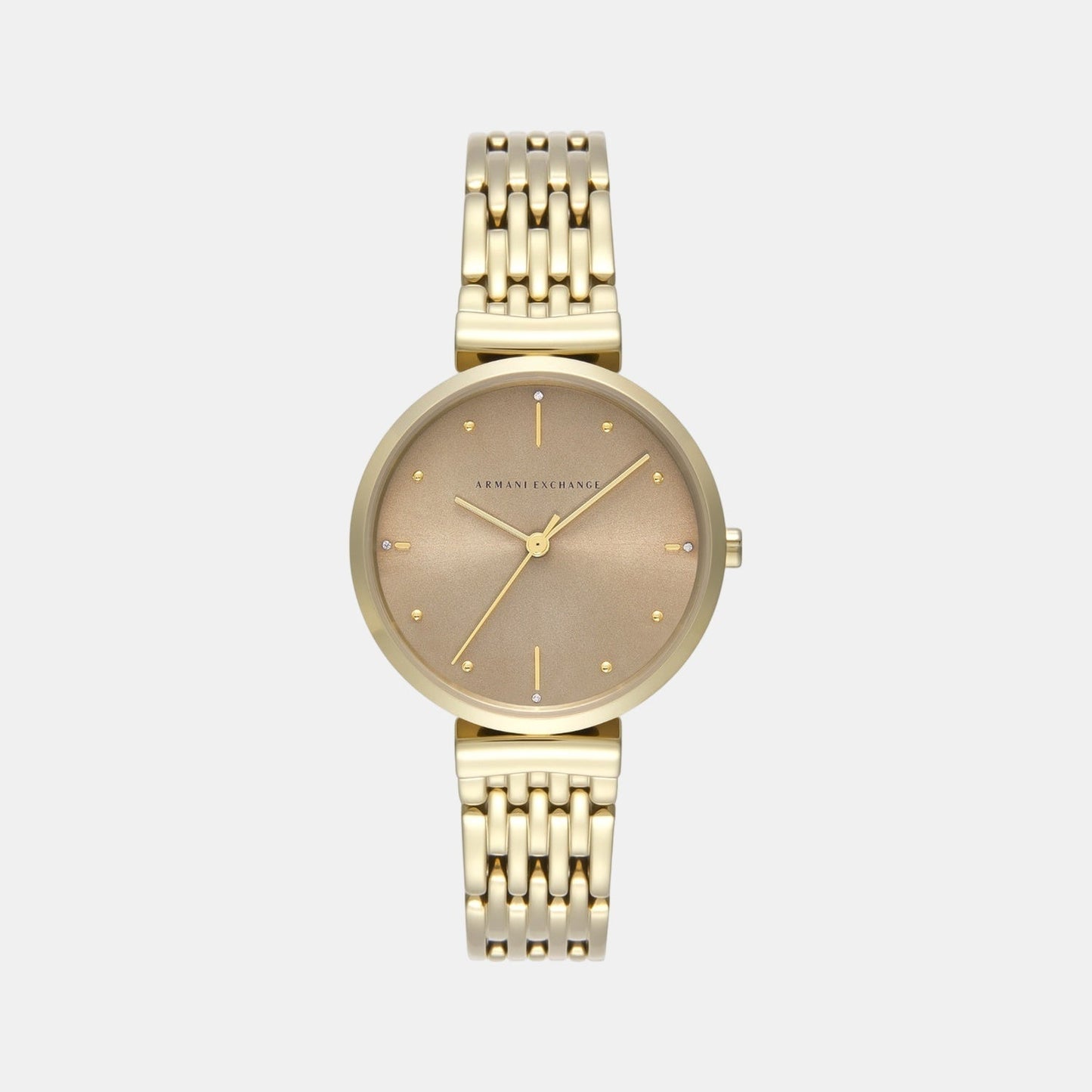 Women Quartz Green Dial Analog Stainless Steel Watch AX5916