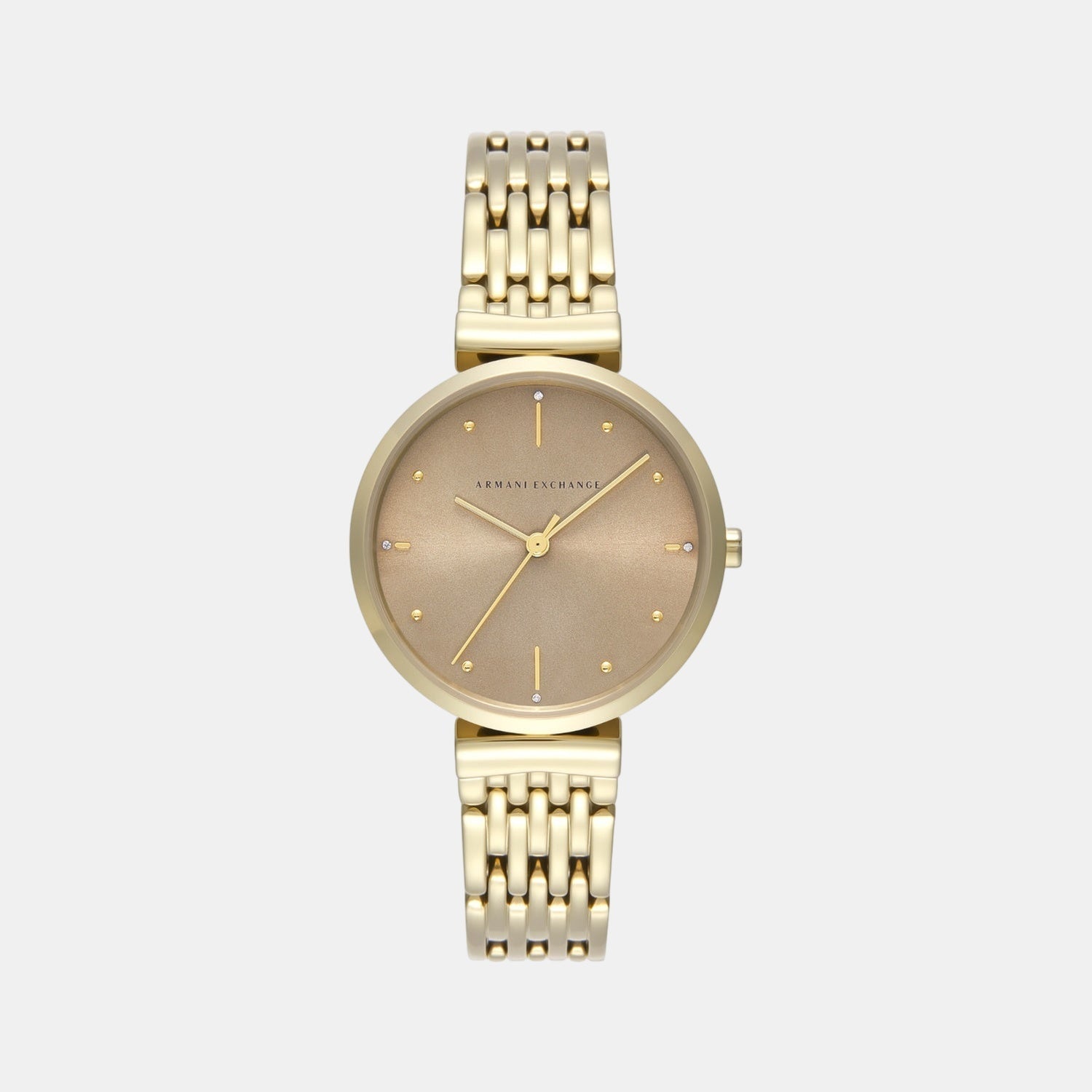 Women Quartz Green Dial Analog Stainless Steel Watch AX5916