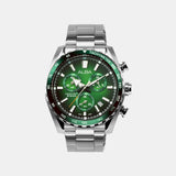 Men Quartz Green Dial Chronograph Stainless Steel Watch AX7007X1