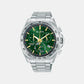 Men Quartz Green Dial Chronograph Stainless Steel Watch AX7013X1