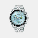 Men Quartz Blue Dial Chronograph Stainless Steel Watch AX7031X1