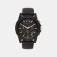 Outerbanks Men Quartz Black Dial Chronograph Silicone Watch AX7105