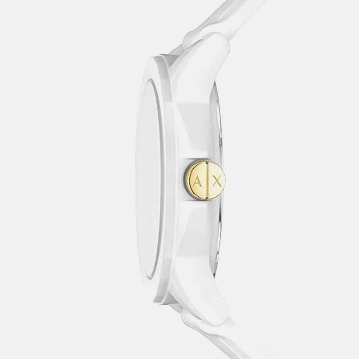 Lady Banks Women Quartz White Dial Analog Silicone Watch AX7126