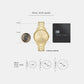Men Quartz Gold Dial Analog Stainless Steel Watch AX7144SET