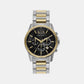 Banks Men Quartz Black Dial Chronograph Stainless Steel Watch AX7148SET