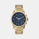 Banks Men Quartz Blue Dial Chronograph Stainless Steel Watch AX7151SET