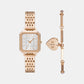 Women Quartz Blue Dial Analog Stainless Steel Watch AX7164SET