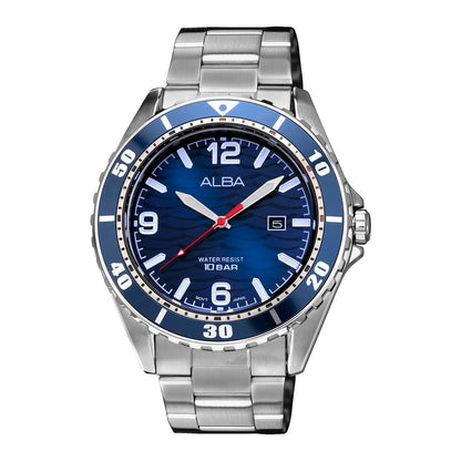 AG8N47X1 Blue Ripple Patterned Dial