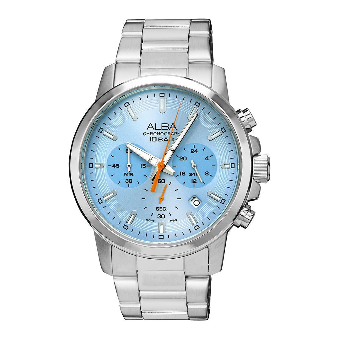 AT3J59X1 Sky Blue Dial Chronograph
