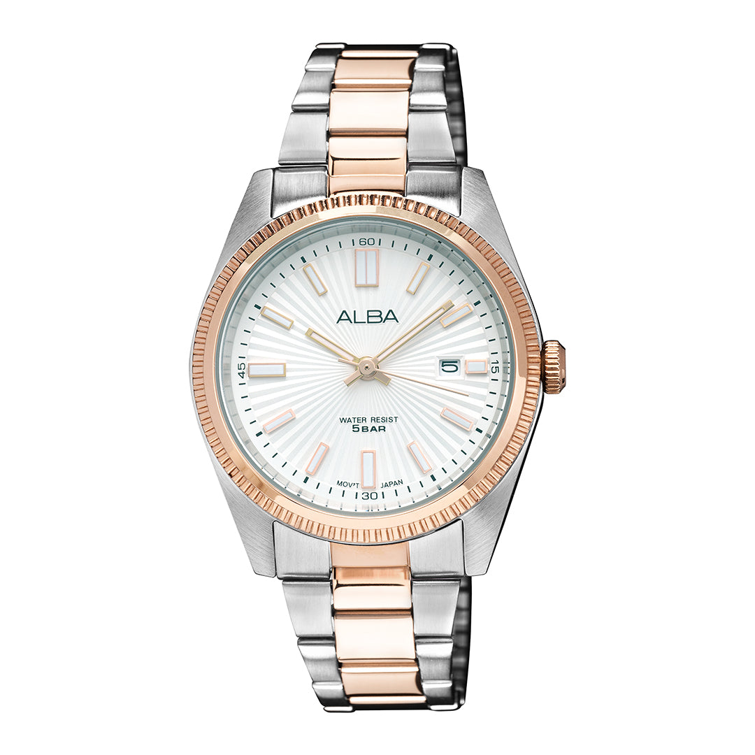 AH7CK6X1 Silver White Patterned Dial