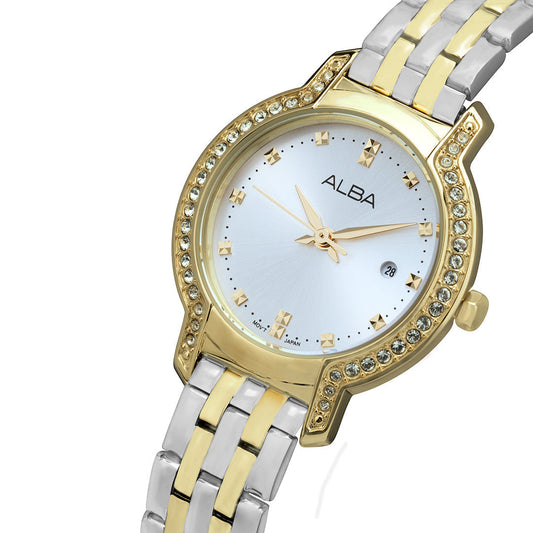 AH7CM2X1 Gold Case Encrusted With Crystals