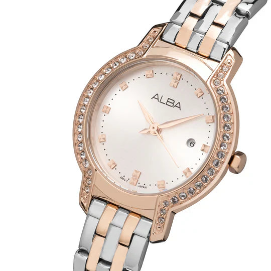 Alba Rose Gold Crystal Watch