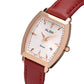 AH7CT2X1 Rose Gold With Red Leather Straps
