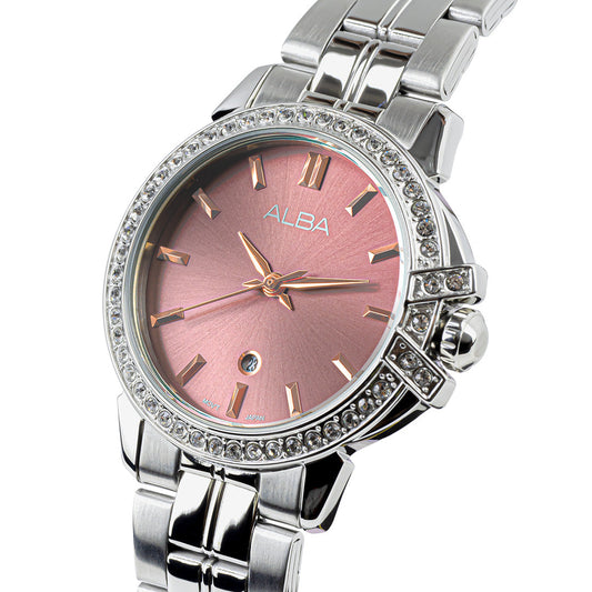 AH7CX5X1 Foxy Brown Dial Ladies Watch with Crystals