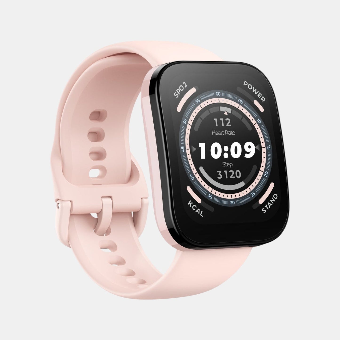 Unisex Processor Pink Dial LCD Silicone Watch BIP 5 PASTEL PINK