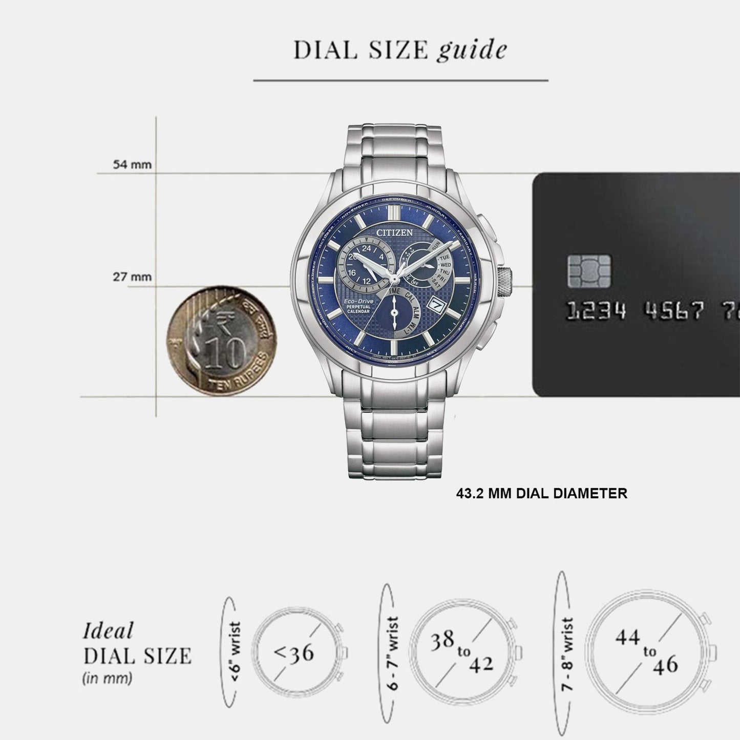 BI Men Quartz Blue Dial Chronograph Stainless Steel Watch BL8160-58L
