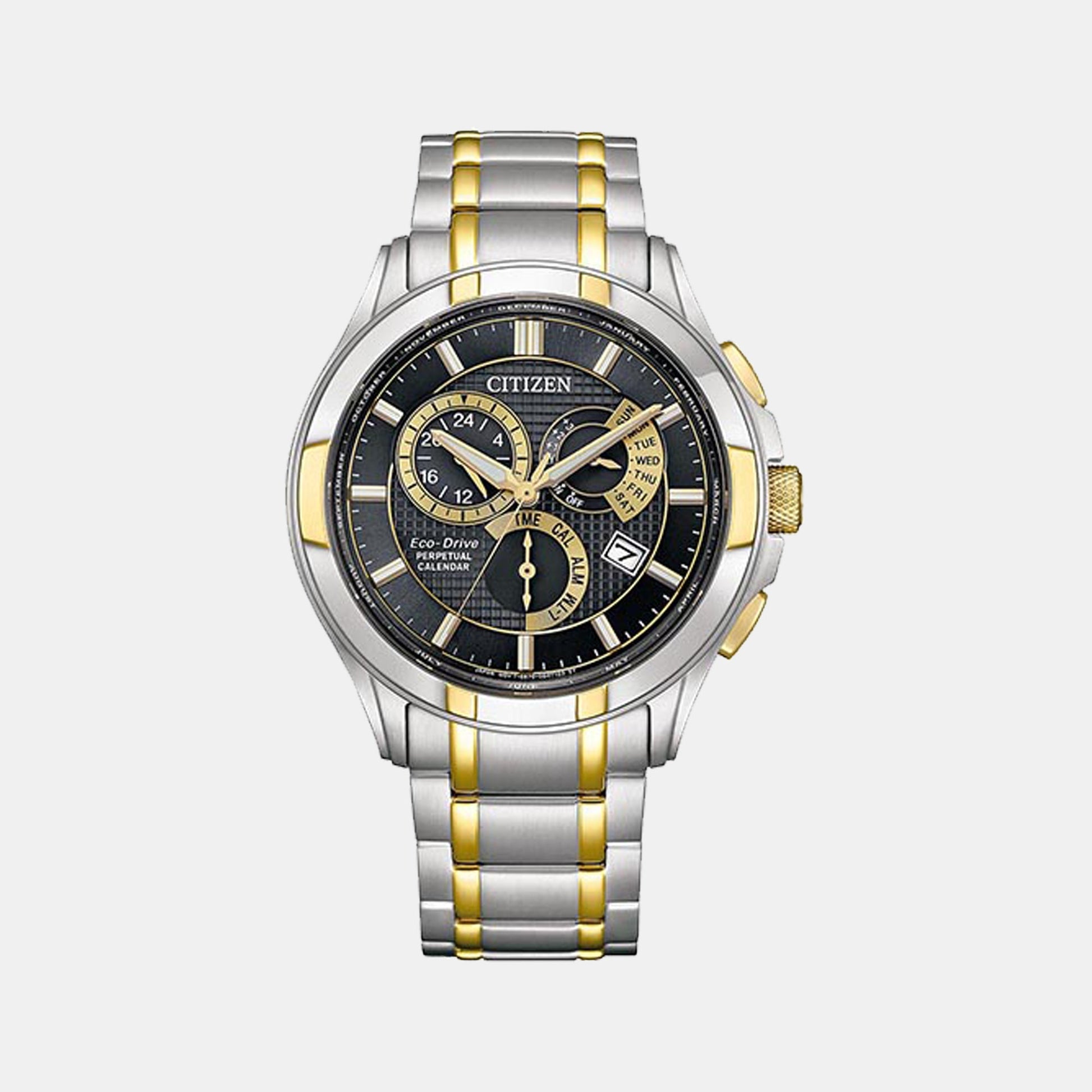 BI Men Quartz Black Dial Chronograph Stainless Steel Watch BL8164-57E