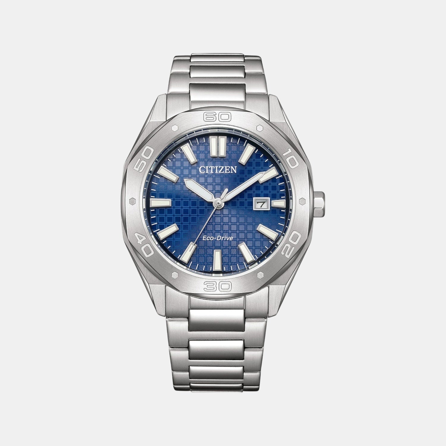 Eco-Drive Men Quartz Blue Dial Analog Stainless Steel Watch BM7630-80L