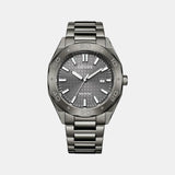 Eco-Drive Men Quartz Grey Dial Analog Stainless Steel Watch BM7637-81H
