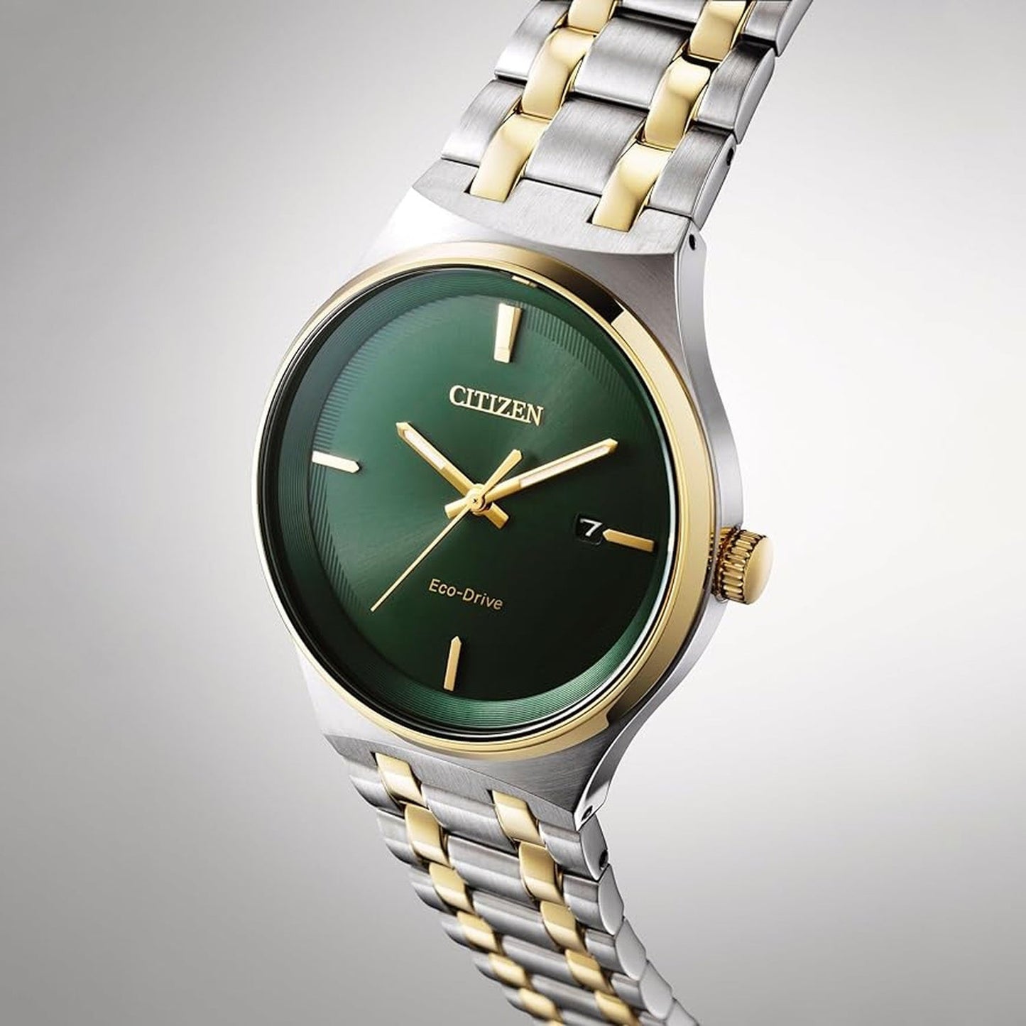 Axiom Men Quartz Green Dial Analog Stainless Steel Watch BM7654-57X