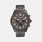 Brox Men Quartz Grey Dial Multi-Function Stainless Steel Watch BQ2533