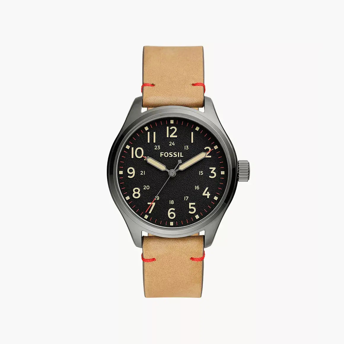 Fossil Easton Three-Hand Tan Leather Watch