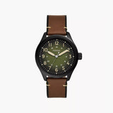 Fossil Easton Three-Hand Brown Leather Watch