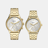 Fenmore Couple Quartz Silver Dial Multi-Function Stainless Steel Watch BQ2899SET