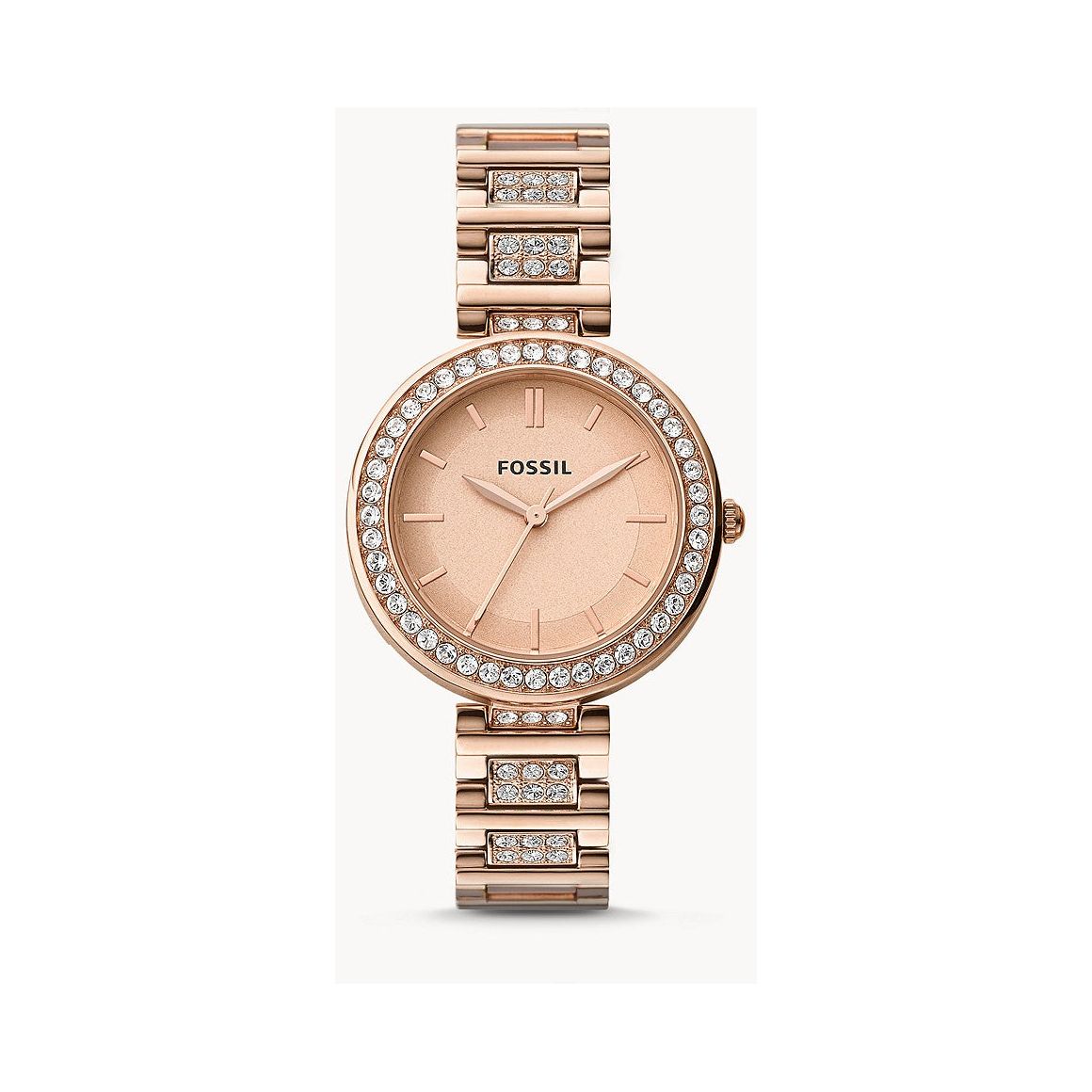FOSSIL Karli Three-Hand Rose Gold-Tone Stainless Steel Watch BQ3181