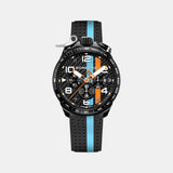 Racing Carbon Men Quartz Black Dial Chronograph Silicone Watch BS45CHPBA.059-6.2.12
