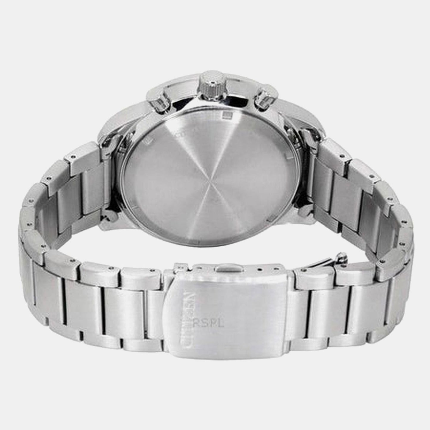 Eco-Drive Men Quartz White Dial Chronograph Stainless Steel Watch CA4500-91A