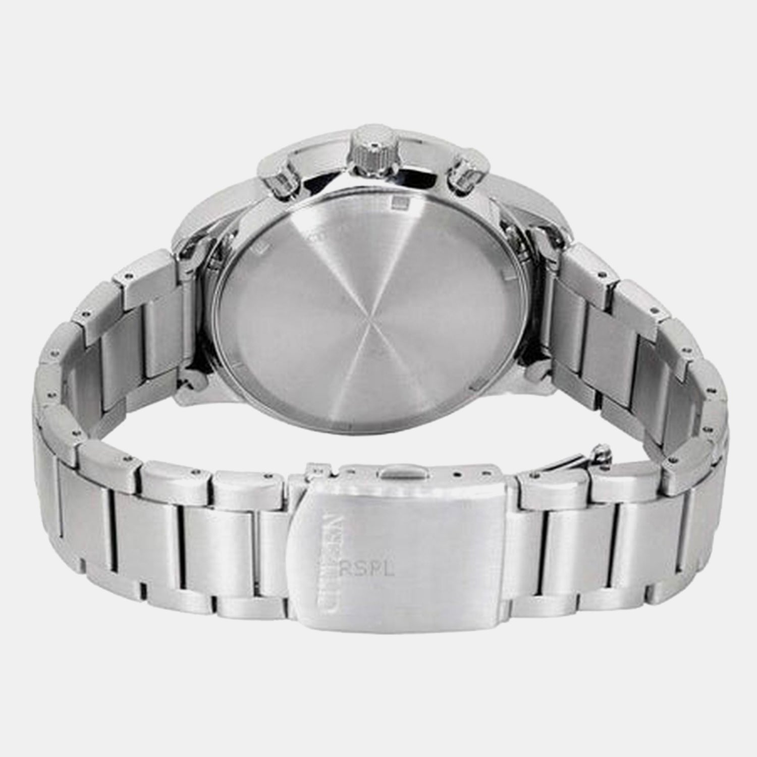 Eco-Drive Men Quartz White Dial Chronograph Stainless Steel Watch CA4500-91A