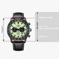 Men Quartz Green Dial Chronograph Leather Watch CA4505-21X