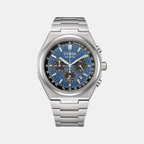 Zenshin Men Quartz Blue Dial Chronograph Titanium Watch CA4610-85L