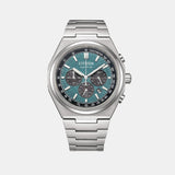 Zenshin Men Quartz Teal Dial Chronograph Titanium Watch CA4610-85X