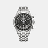Men Quartz Black Dial Chronograph Stainless Steel Watch CA4630-53E