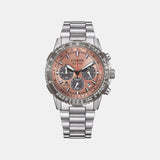 Promaster Men Quartz Peach Dial Chronograph Stainless Steel Watch CA4664-60X