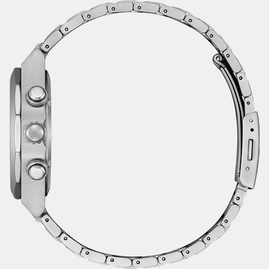 Zenshin Men Quartz Silver Dial Chronograph Titanium Watch CA4690-51A