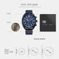 Men Quartz Blue Dial Analog Leather Watch CA7048-08L