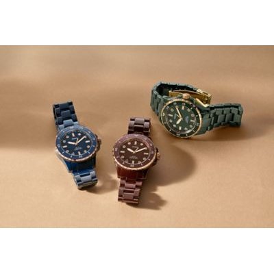 Fossil FB-01 Three-Hand Brown Ceramic Watch