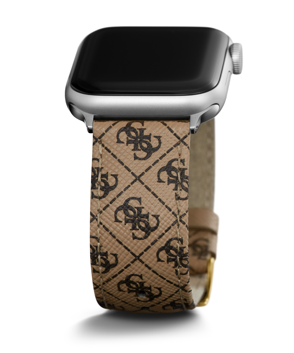 GUESS Logo Leather Band for Apple 42-44 mm Watch
