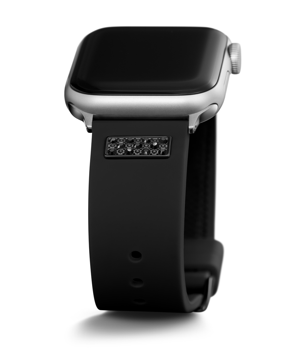 GUESS Silcone Band with Crystal inserts for Apple 42-44 mm Watch