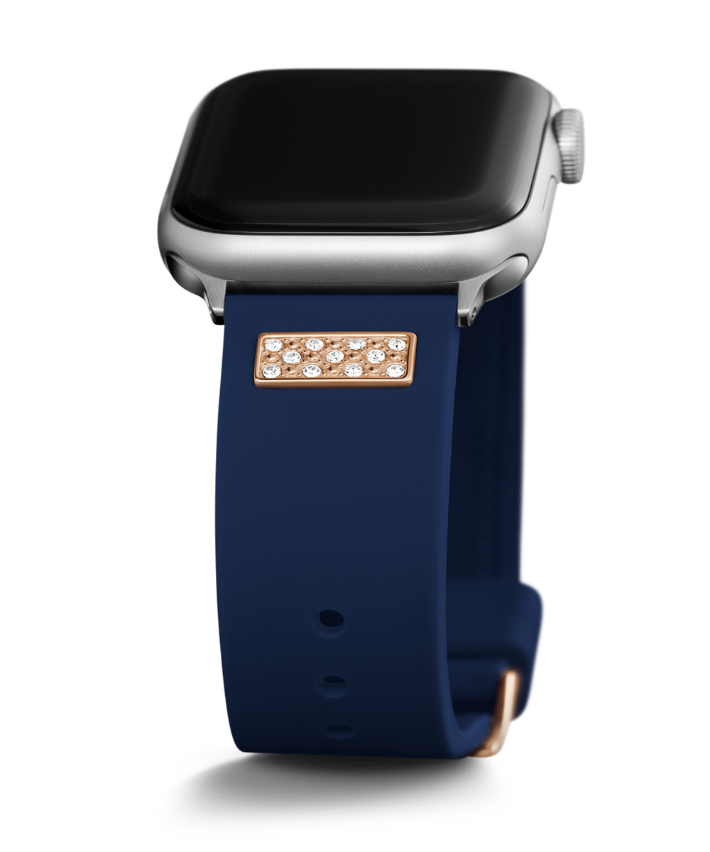 GUESS Silcone Band with Crystal inserts for Apple 42-44 mm Watch