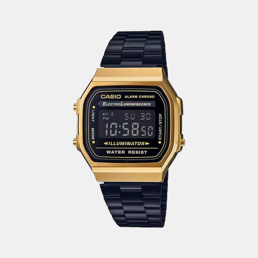 Vintage Unisex Quartz Black Dial Digital Stainless Steel Watch D148 - Casio watch