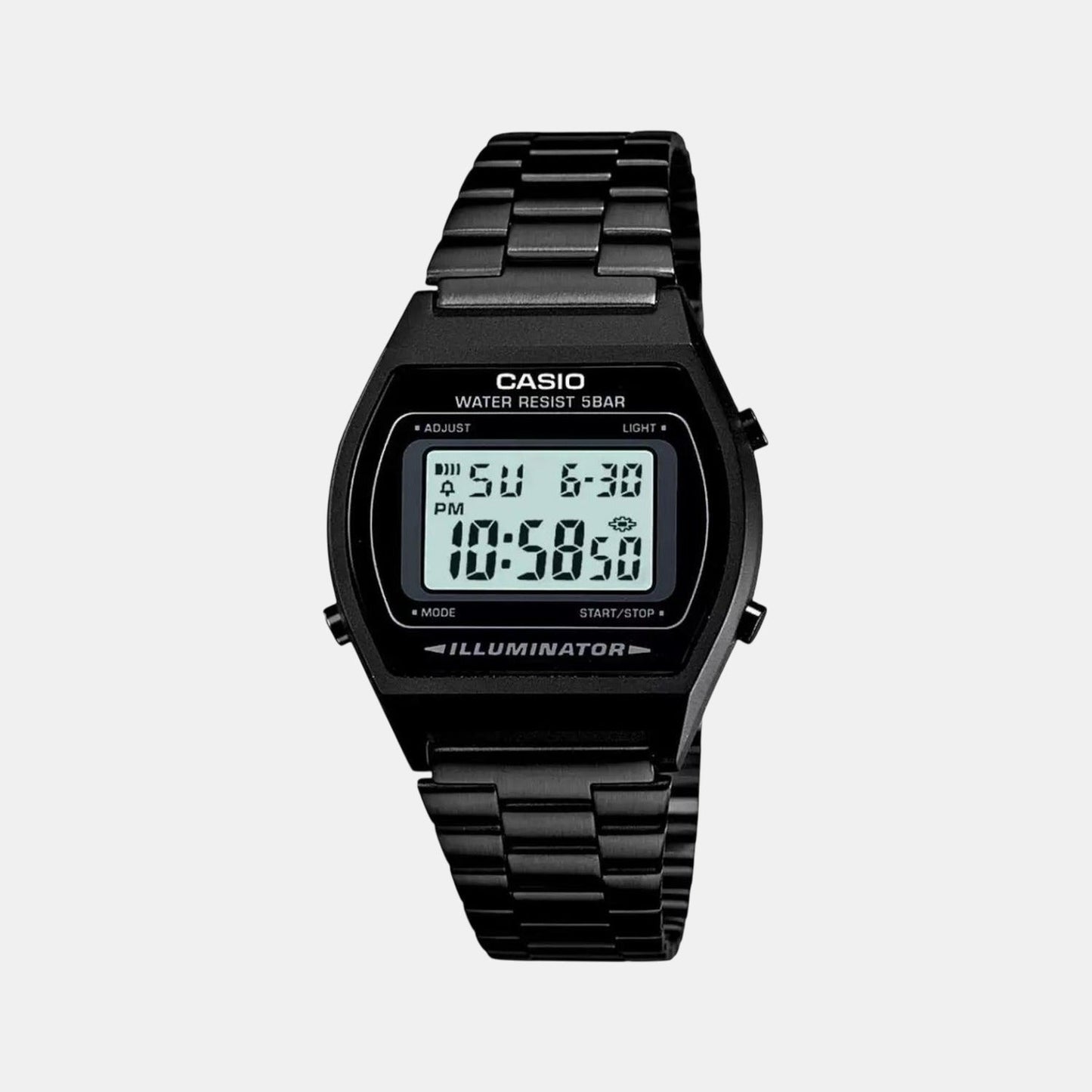 Vintage  Unisex Quartz Black Dial Digital Stainless Steel Watch D180