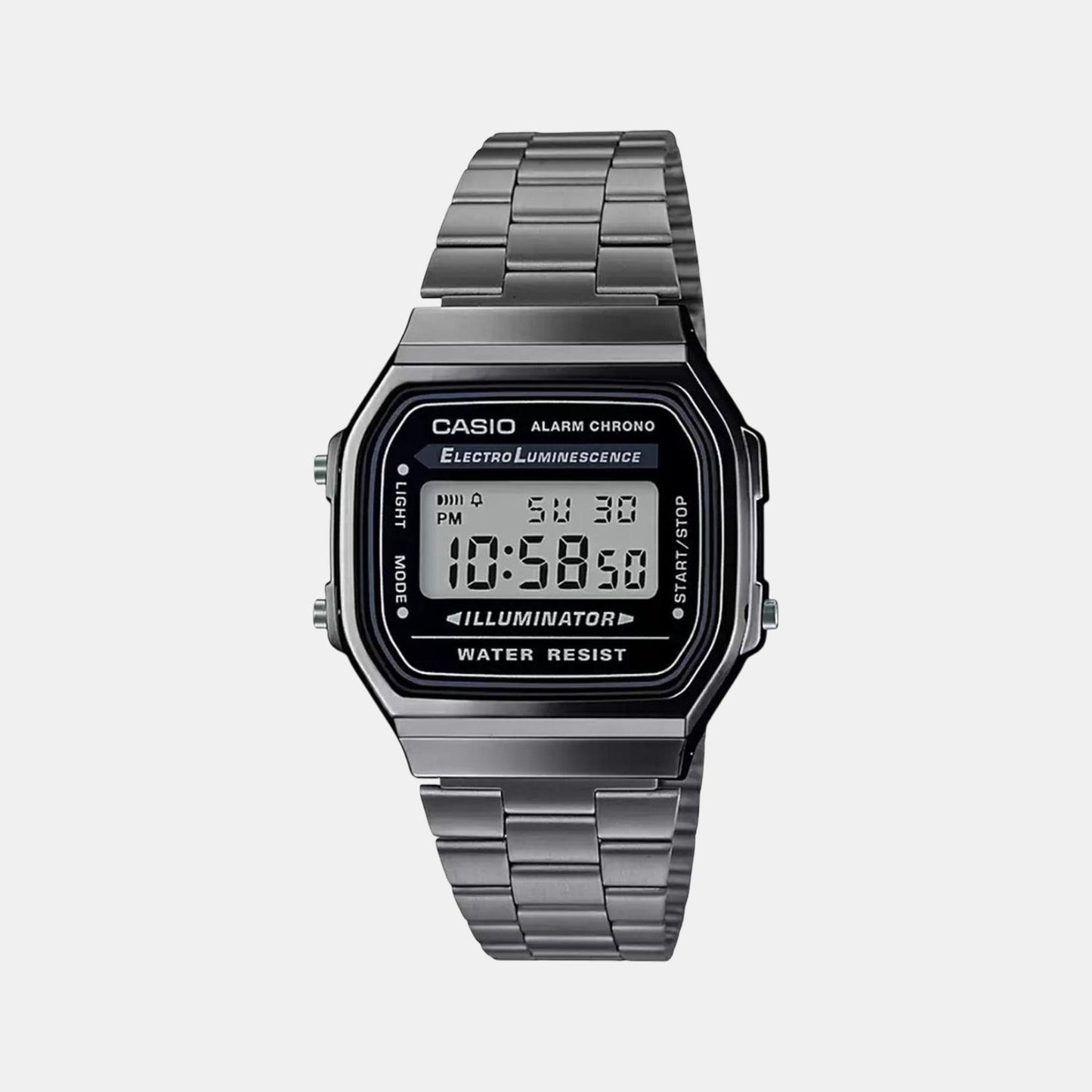 Vintage  Unisex Quartz Black Dial Digital Stainless Steel Watch D181 - Casio watch
