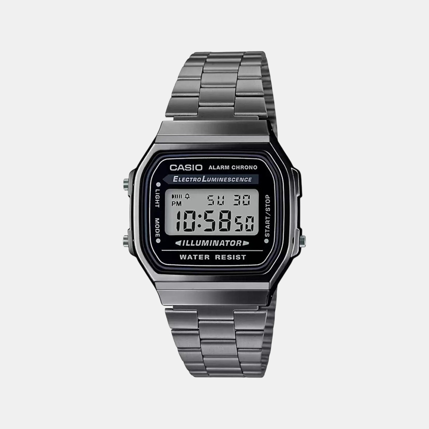 Vintage  Unisex Quartz Black Dial Digital Stainless Steel Watch D181 - Casio watch